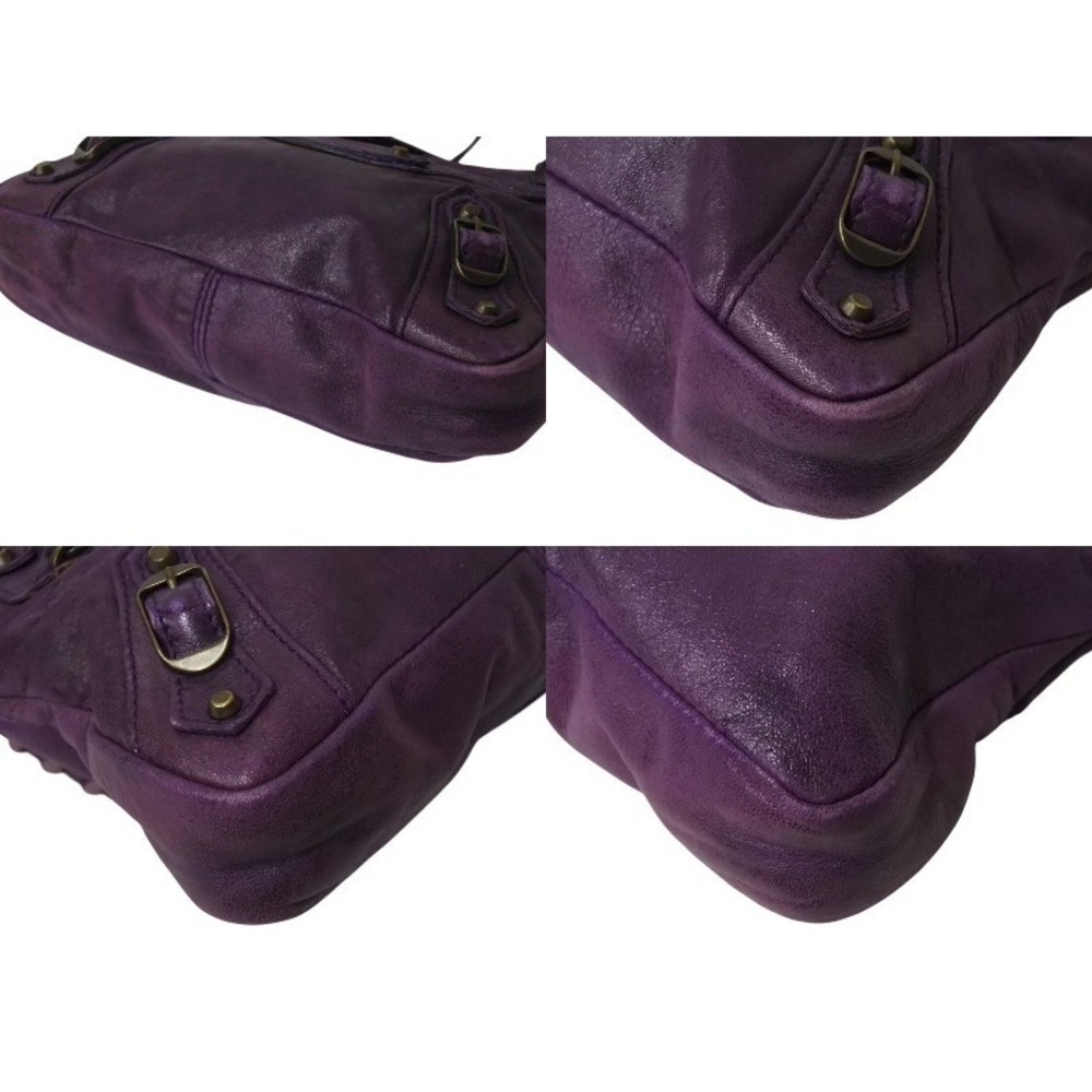 BALENCIAGA The City handbag purple leather - Picture 3 of 6